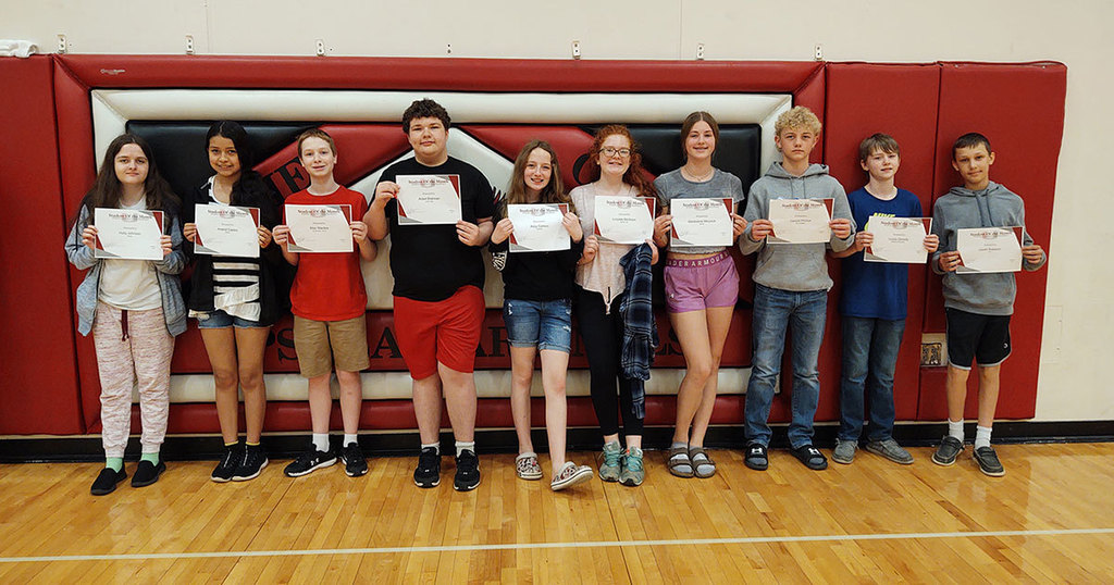 Junior High Students of the Month