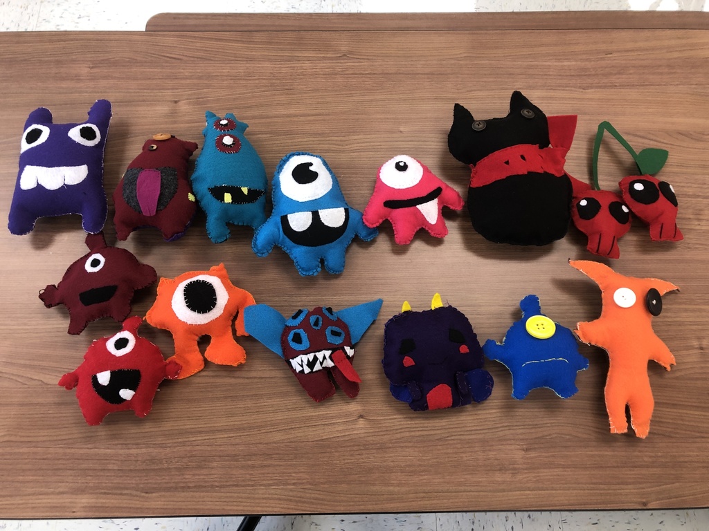 Felt Monsters made by FCS class